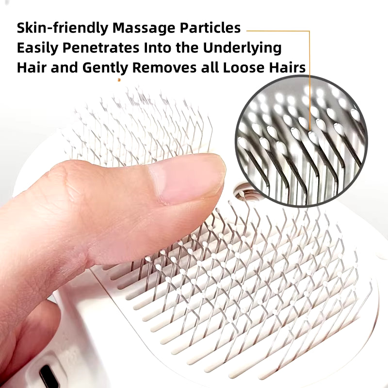 3-in-1 Electric Pet Grooming Brush with Steam Spray and Massage Function for Effective Hair Removal and Anti-Tangle Care