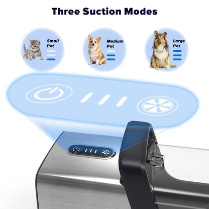 Professional Dog Grooming Kit with High-Power Vacuum and 15000 Pa Suction Capacity