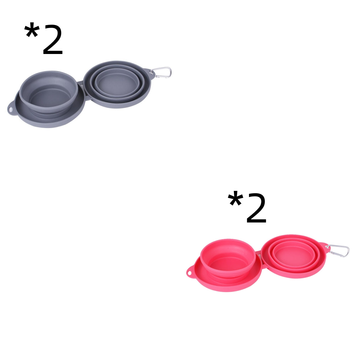 Foldable Double Bowl Pet Feeding Station for Dogs and Cats